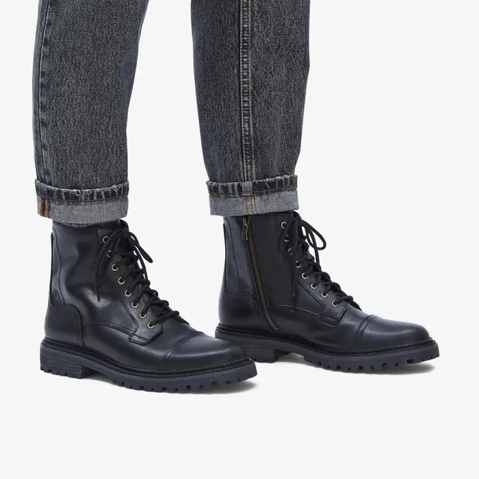 Clarks Black Shoes Clarkridge Hi Black Leather 8211 Men