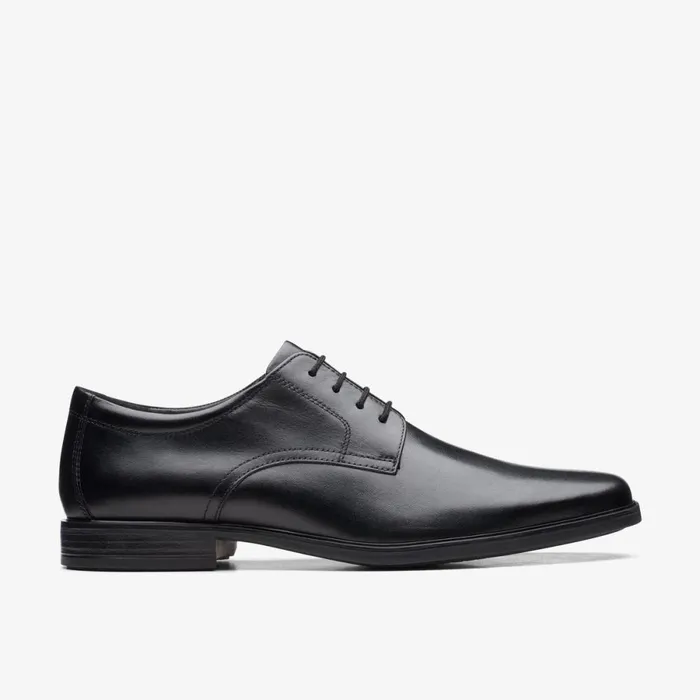 Clarks Black Shoes Howard Walk Black Leather 8211 Men
