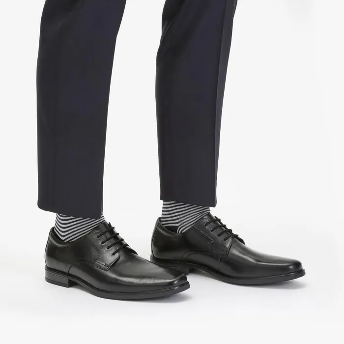 Clarks Black Shoes Howard Walk Black Leather 8211 Men