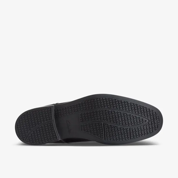 Clarks Black Shoes Howard Walk Black Leather 8211 Men