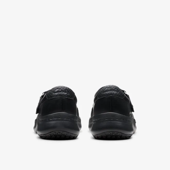 Clarks Black Shoes Pace Black Leather 8211 Women
