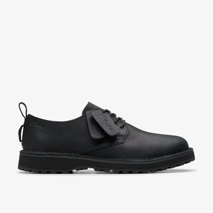 Clarks Black Shoes Solsbury Lace Black Leather 8211 Men