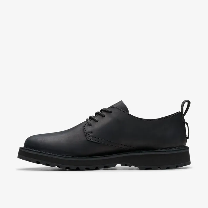 Clarks Black Shoes Solsbury Lace Black Leather 8211 Men