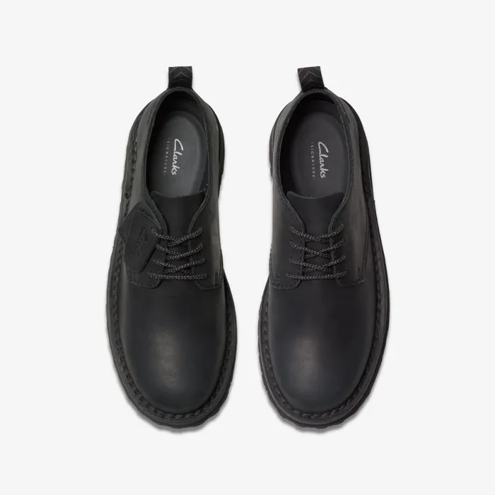 Clarks Black Shoes Solsbury Lace Black Leather 8211 Men