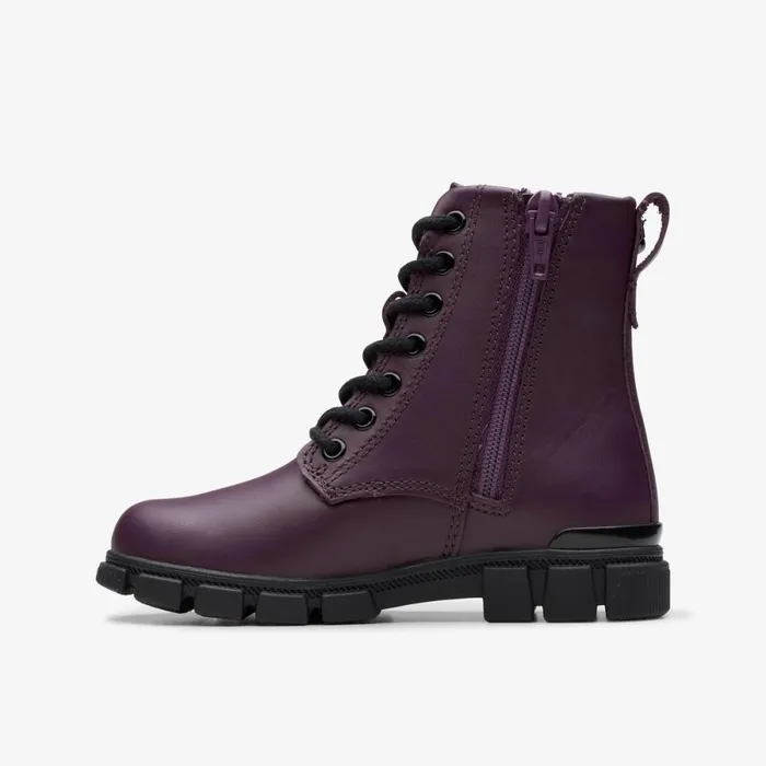 Clarks Boots Evyn Charm Plum 8211 Kids