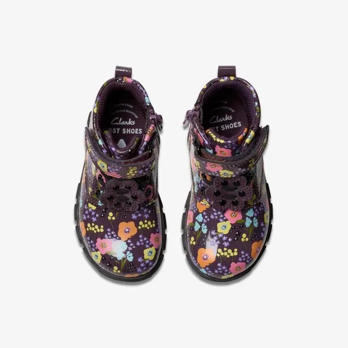 Clarks Boots Evyn Top Toddler Plum 8211 Kids