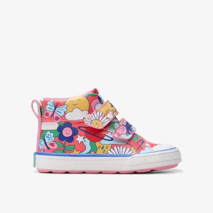 Clarks Boots Foxing Orb Hi Toddler Pink Print Synthetic 8211 Kids