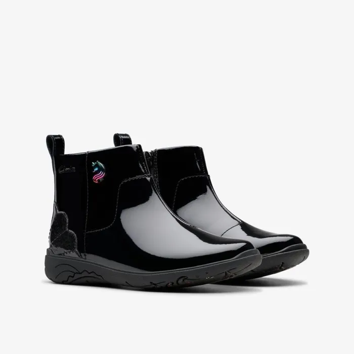 Clarks Boots Relda Glow Black 8211 Kids