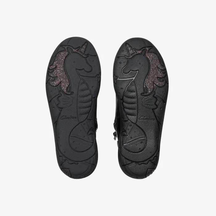 Clarks Boots Relda Glow Black 8211 Kids