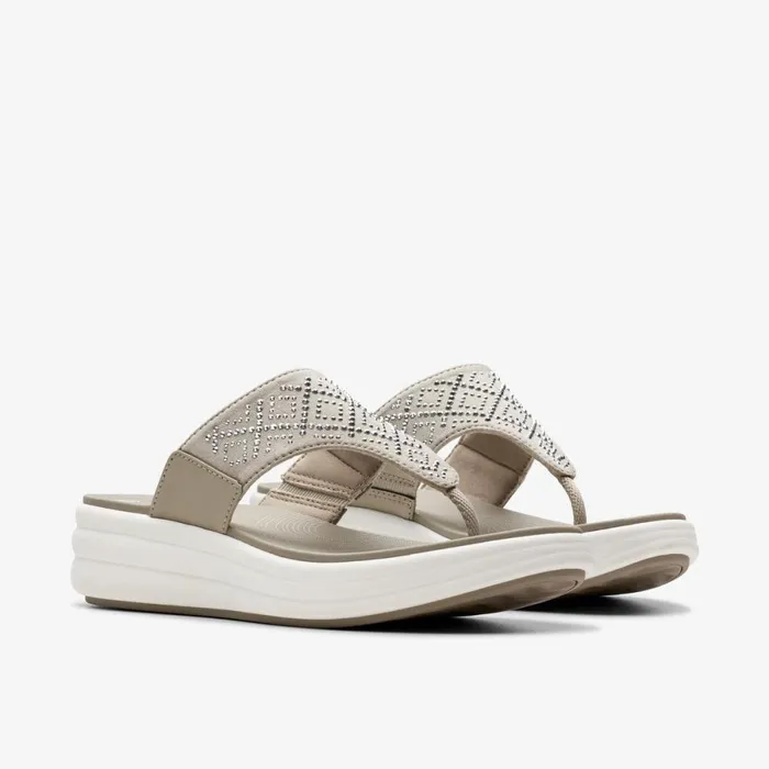 Clarks Flat Sandals Drift Way Stone 8211 Women