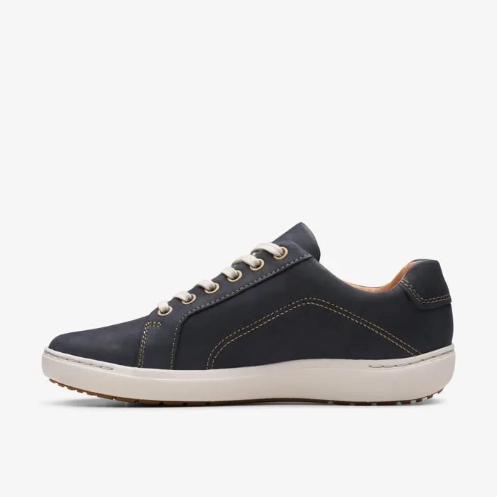 Clarks Flat Shoes Nalle Lace Navy Nubuck 8211 Women