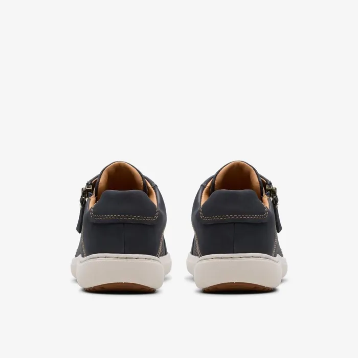 Clarks Flat Shoes Nalle Lace Navy Nubuck 8211 Women