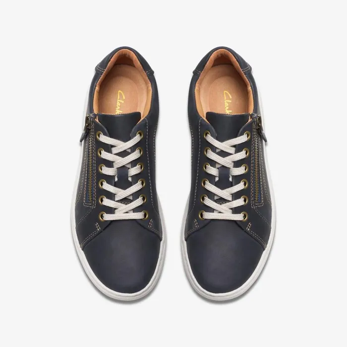 Clarks Flat Shoes Nalle Lace Navy Nubuck 8211 Women