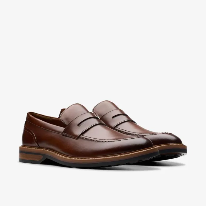 Clarks Loafers Aldwin Step Loafer Mid Tan Leather 8211 Men