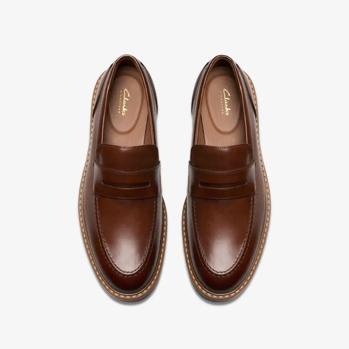 Clarks Loafers Aldwin Step Loafer Mid Tan Leather 8211 Men