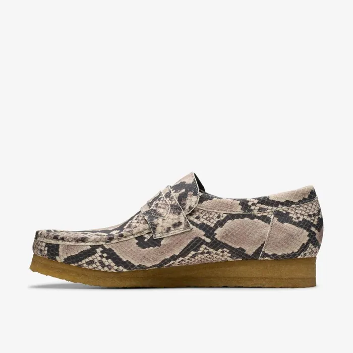 Clarks Loafers Wallabee Loafer Grey Snake Leather 8211 Men