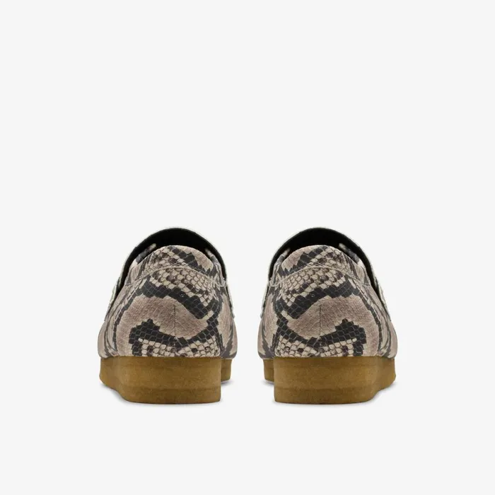 Clarks Loafers Wallabee Loafer Grey Snake Leather 8211 Men
