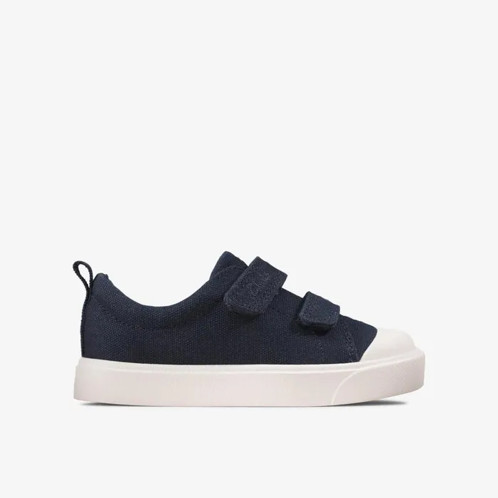 Clarks Machine Washable City Bright Toddler Navy Canvas 8211 Kids