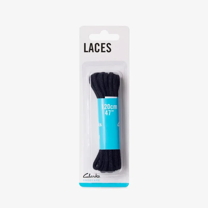 Clarks Shoecare 120cm Round Lace Black 8211 MenKids