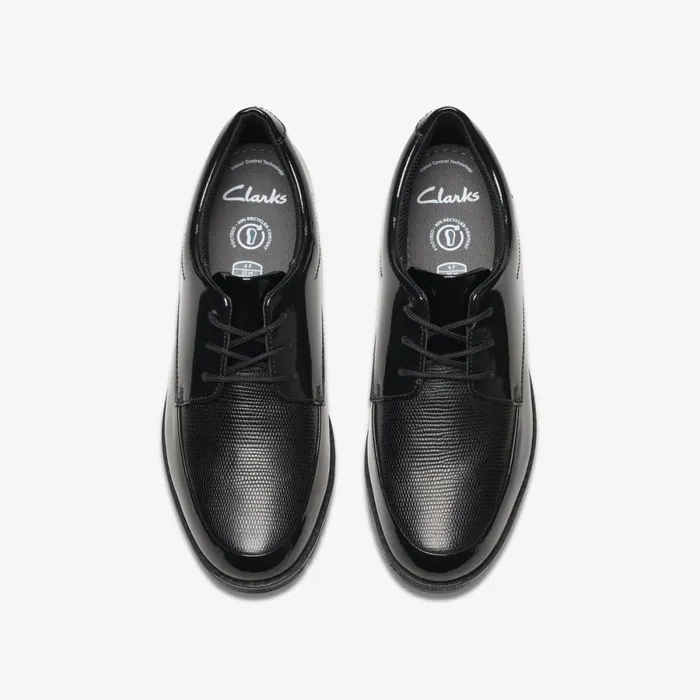Clarks Shoes Aubrie Dress Youth Black Patent 8211 Kids
