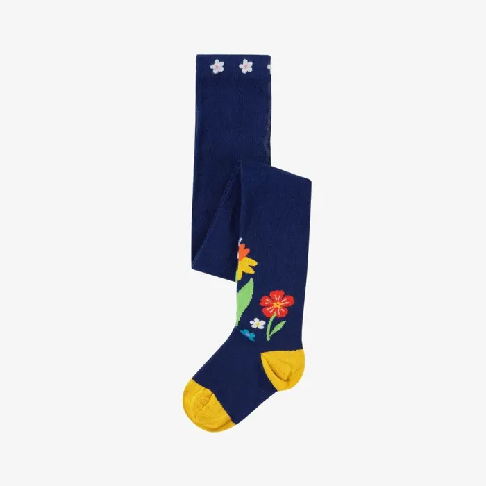 Clarks Socks and Tights Norah Tights 12 Yrs Navy Blueflowers 8211 Kids