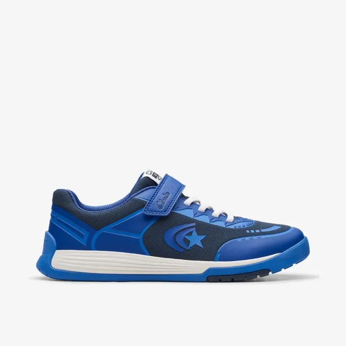 Clarks Trainers Cica Star Flex Youth Blue Combination 8211 Kids