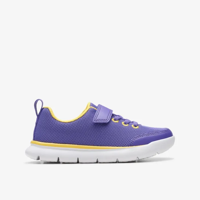 Clarks Trainers Hoop Run Purple Synthetic 8211 Kids