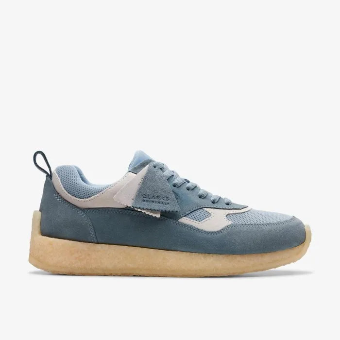 Clarks Trainers Lockhill Blue Grey Combination 8211 Men