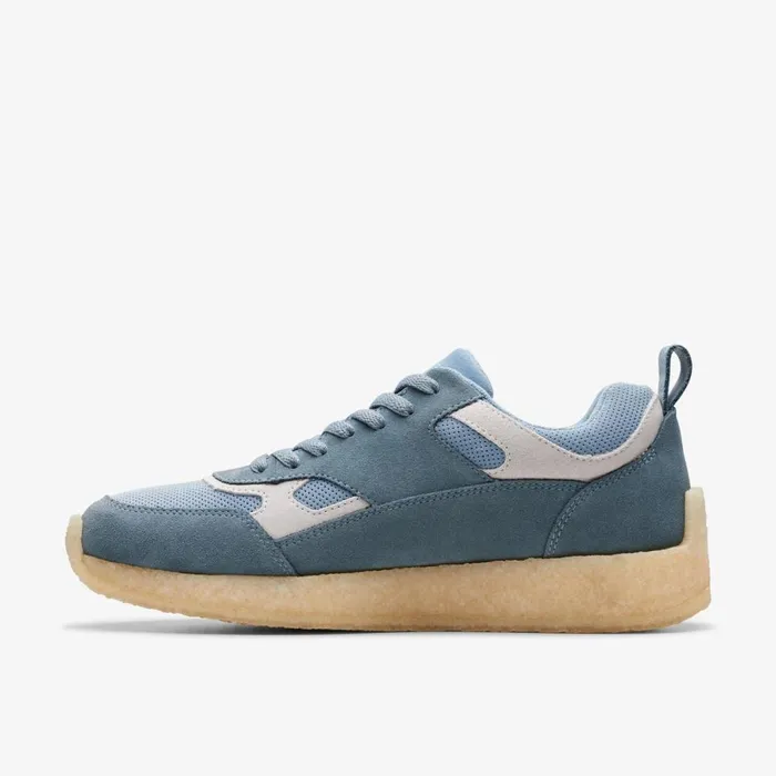 Clarks Trainers Lockhill Blue Grey Combination 8211 Men