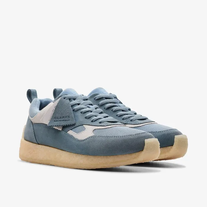 Clarks Trainers Lockhill Blue Grey Combination 8211 Men