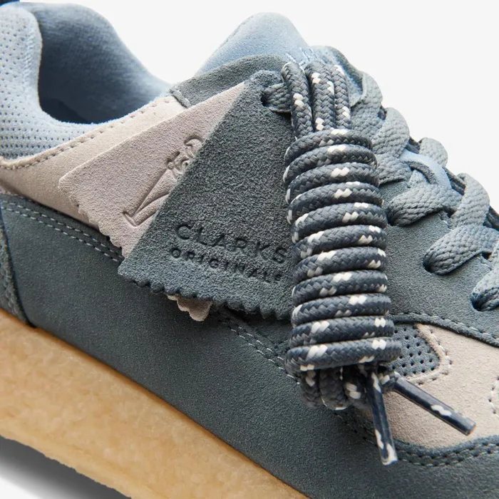 Clarks Trainers Lockhill Blue Grey Combination 8211 Men