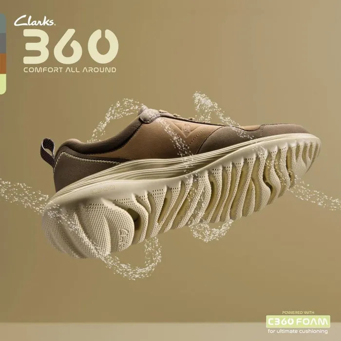 Clarks Trainers Lt 360 Lace Dark Sand Nubuck 8211 Men