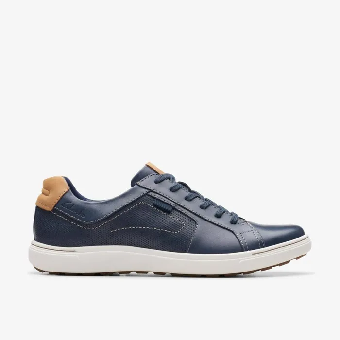 Clarks Trainers Mapstone Lace Navy Leather 8211 Men