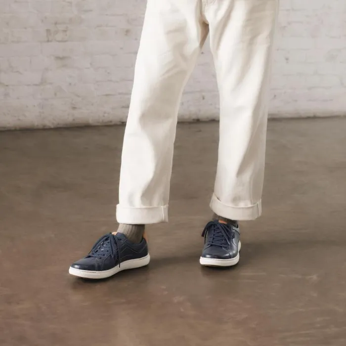 Clarks Trainers Mapstone Lace Navy Leather 8211 Men
