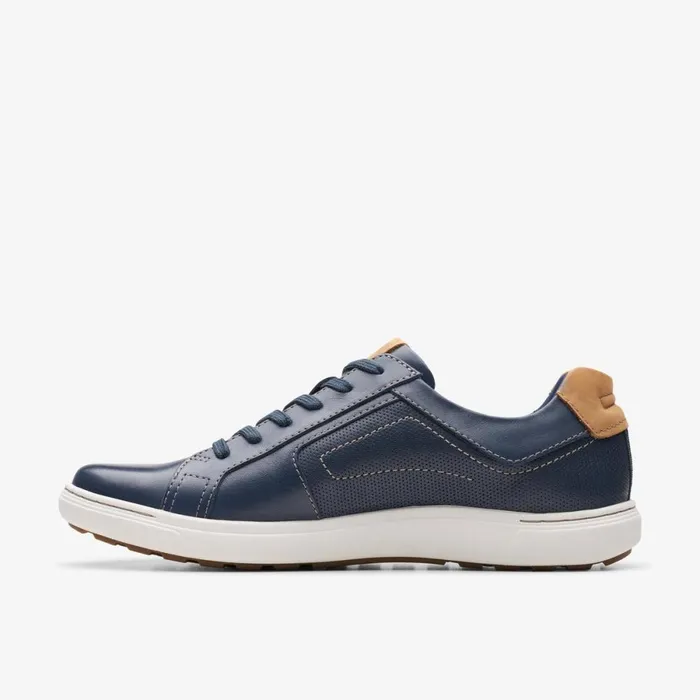 Clarks Trainers Mapstone Lace Navy Leather 8211 Men
