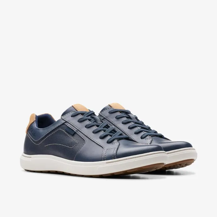 Clarks Trainers Mapstone Lace Navy Leather 8211 Men