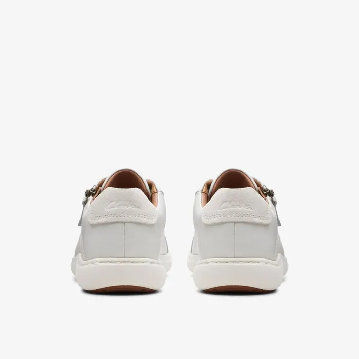 Clarks Trainers Nalle Lace White Leather 8211 Women