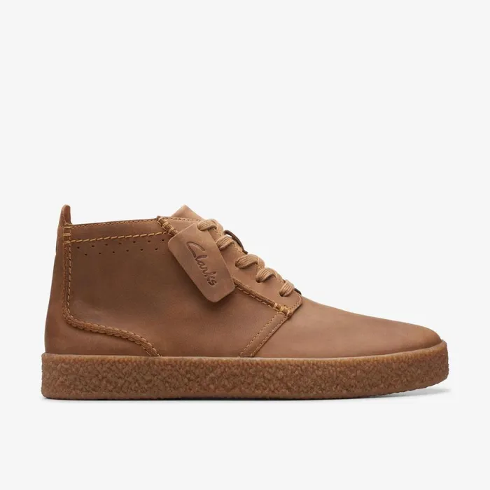 Clarks Trainers Streethill Mid Dark Tan Leather 8211 Men