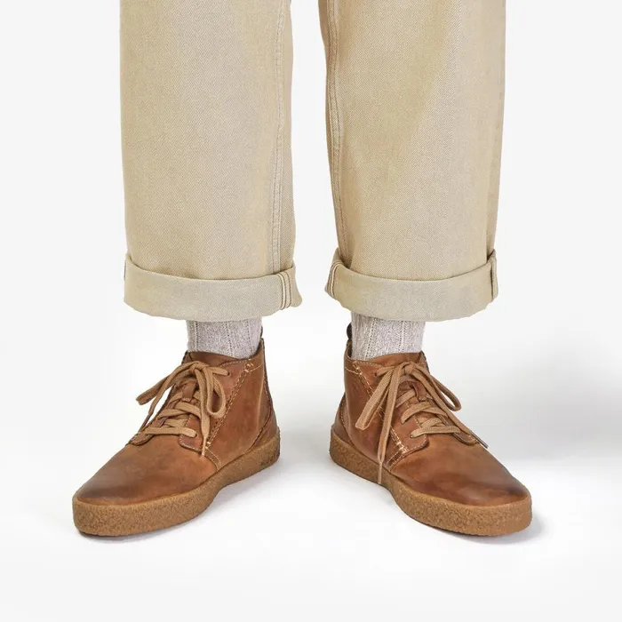 Clarks Trainers Streethill Mid Dark Tan Leather 8211 Men