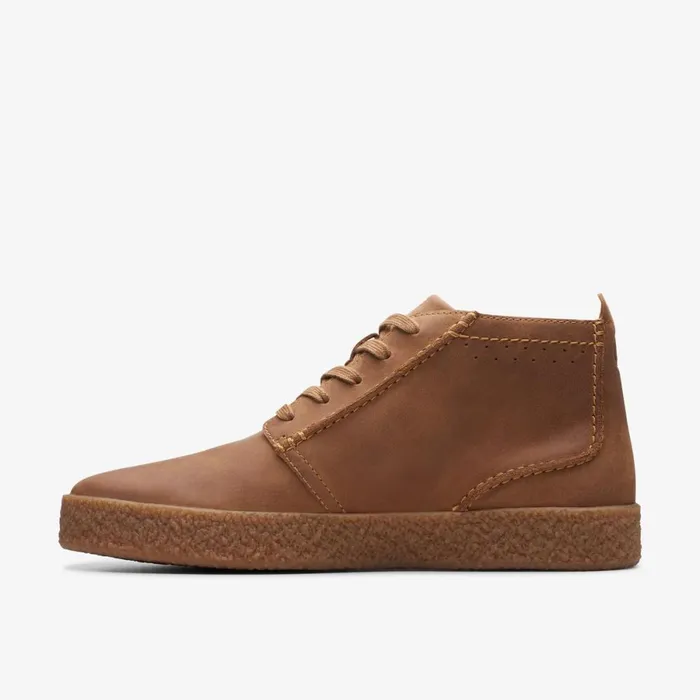 Clarks Trainers Streethill Mid Dark Tan Leather 8211 Men