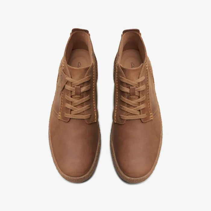 Clarks Trainers Streethill Mid Dark Tan Leather 8211 Men