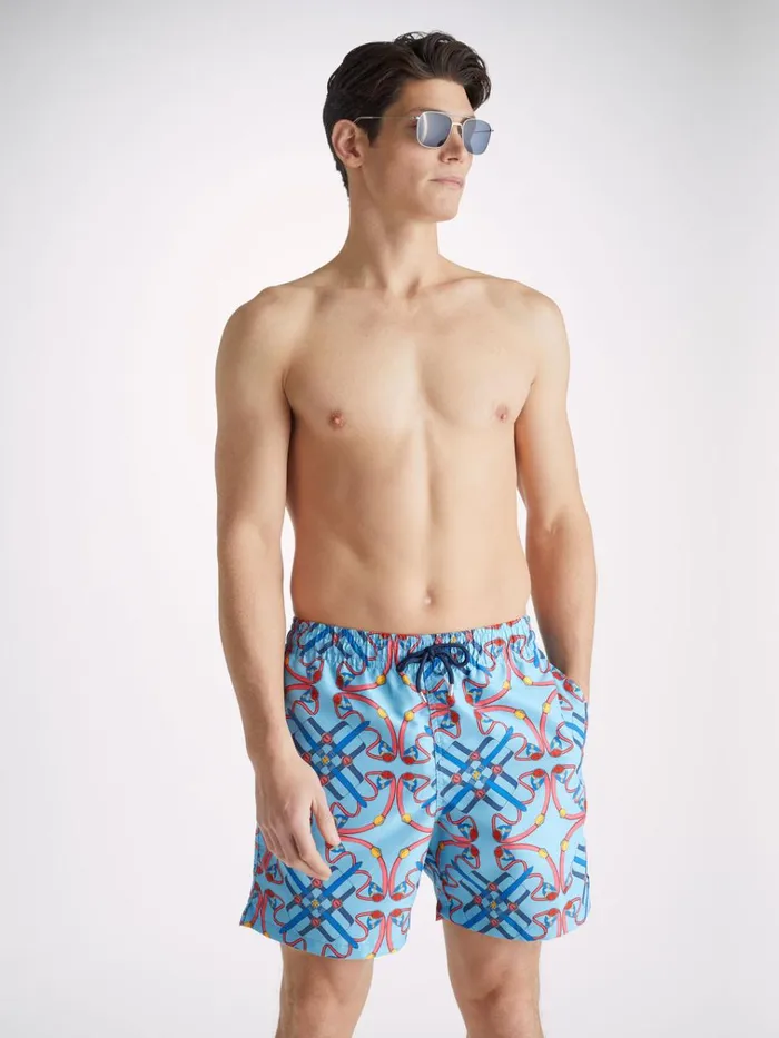 Classic Fit Swim Shorts Men Derek Rose Swim Shorts Maui 57 Multi