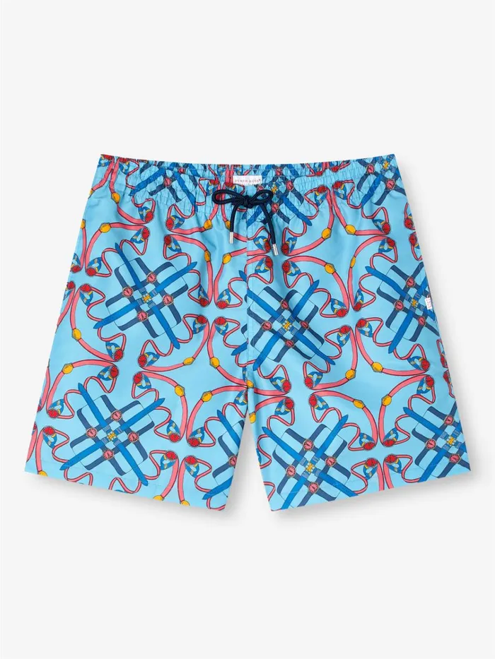 Classic Fit Swim Shorts Men Derek Rose Swim Shorts Maui 57 Multi