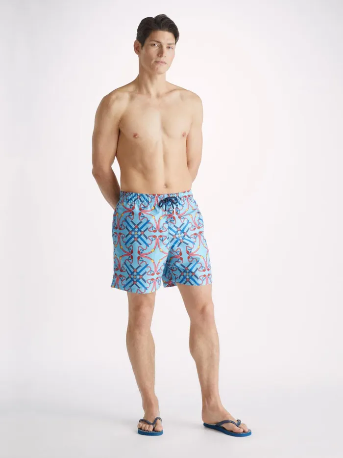 Classic Fit Swim Shorts Men Derek Rose Swim Shorts Maui 57 Multi
