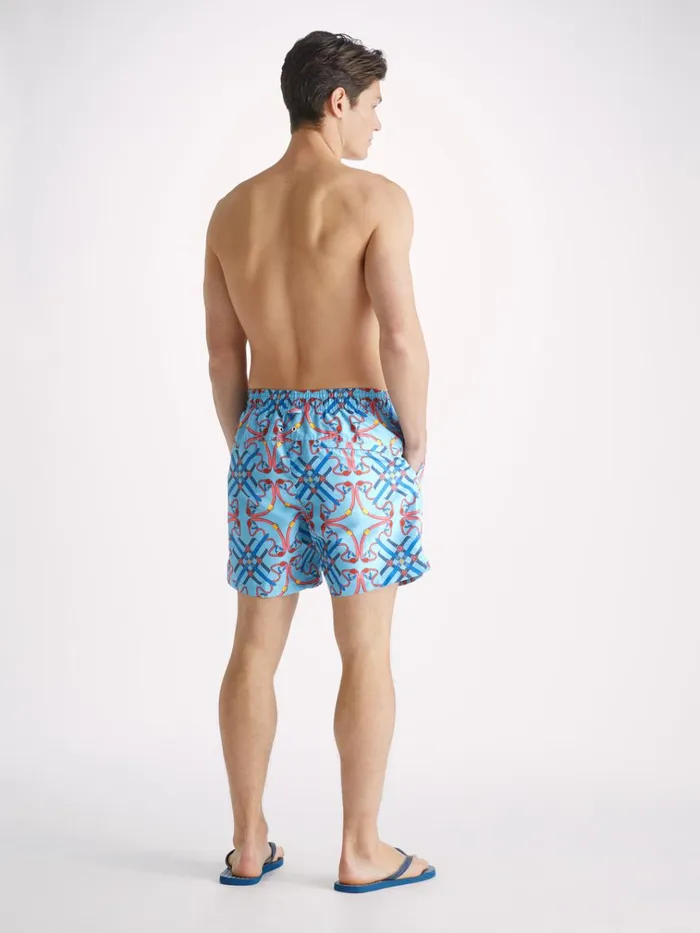 Classic Fit Swim Shorts Men Derek Rose Swim Shorts Maui 57 Multi