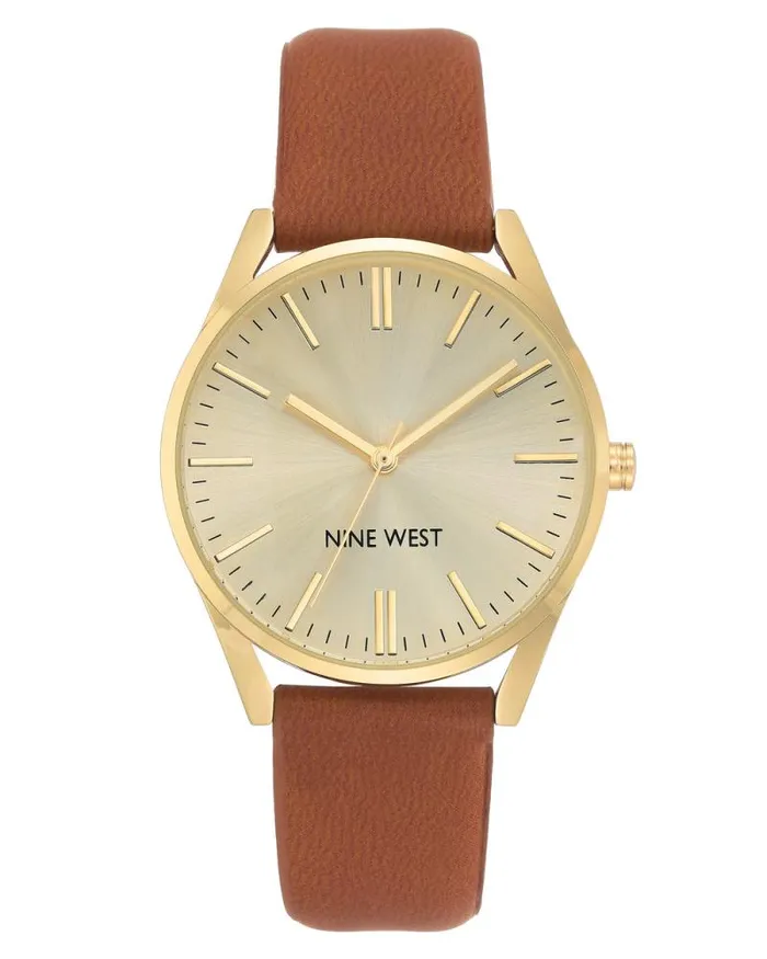 Classic Strap Watch Honey Brown Women Nine West Straps