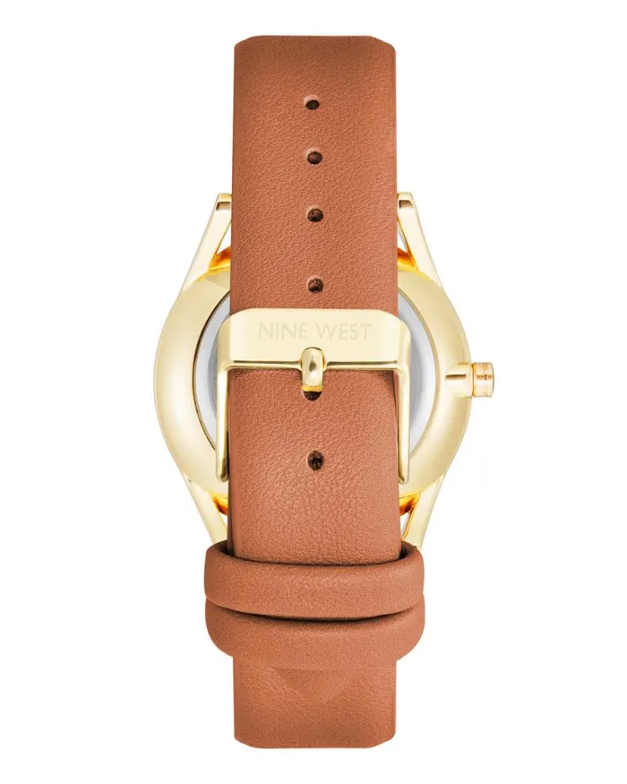 Classic Strap Watch Honey Brown Women Nine West Straps Classic Strap Watch Honey Brown Women Nine West Straps
