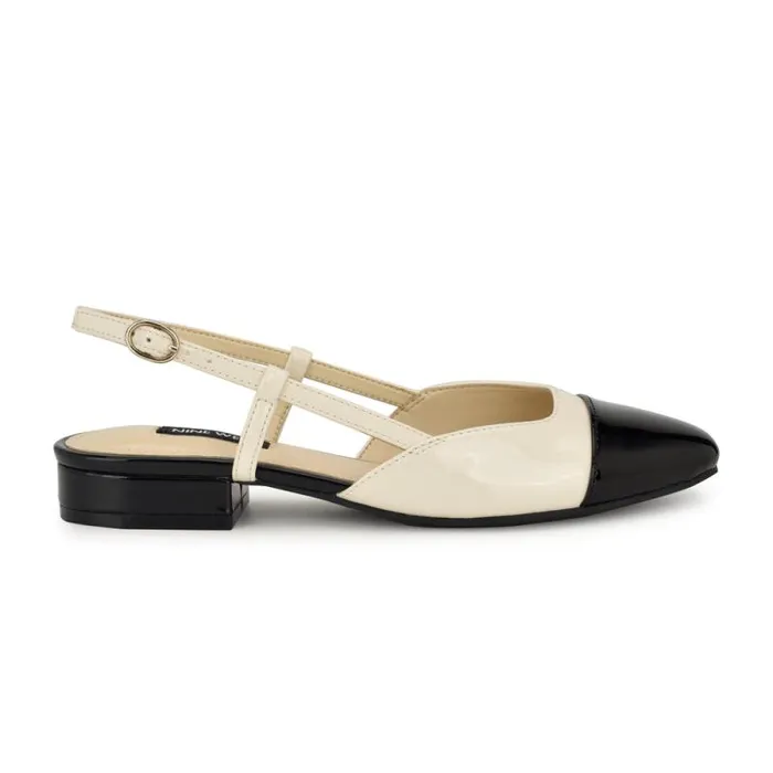 Cloude Slingback Dress Flats Ivoryblack Women Nine West Heels