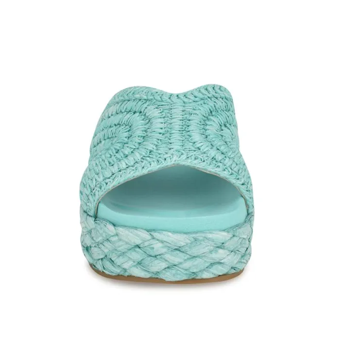 Corel Flatform Sandals Blue Women Nine West Sandals Corel Flatform Sandals Blue Women Nine West Sandals