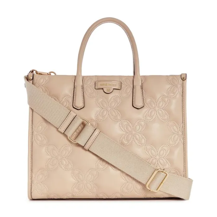 Cosette Jet Set Tote Beige Women Nine West Satchels and Shoulder Bags